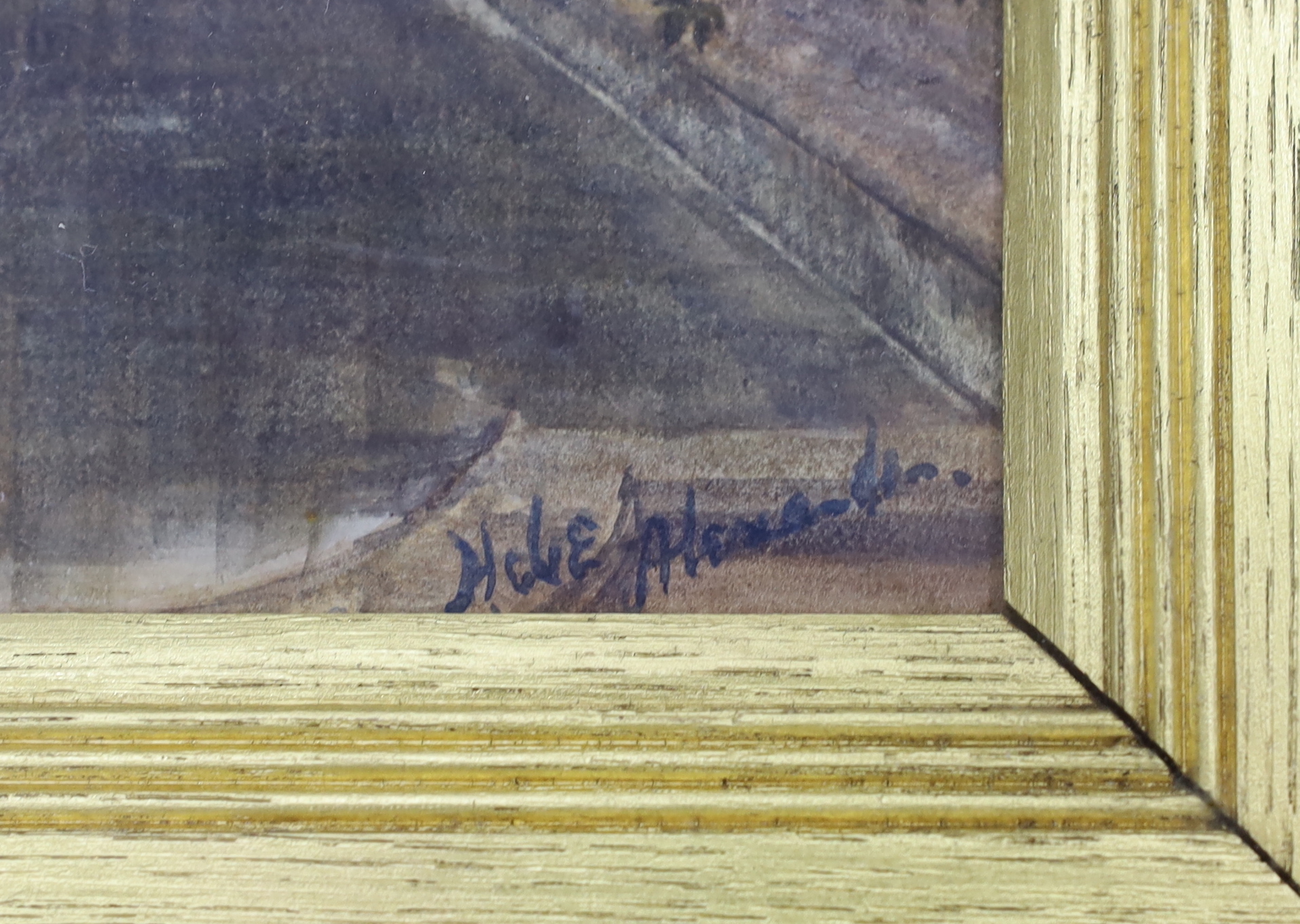 Hebe Alexander, watercolour, 'Evening Stillness', signed, inscribed in ink verso, 22 x 35cm